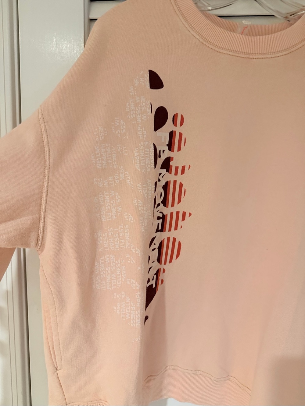 NWOT FP Movement by Free People Peach Crewneck with Vertical Logo - Picture 3 of 4